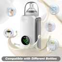 Portable Bottle Warmer,Travel-Friendly,Baby Milk Bottle Heating,Cordless & Rechargable,Baby Bottle Warmer,Comfortable Feeding Bottle Warmer on The Go,Precise Temperature