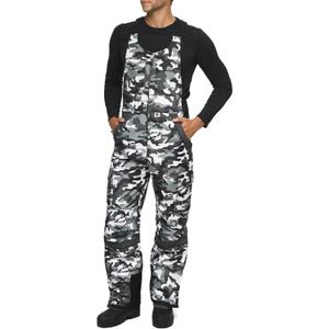 Arctix Men's Tundra Ballistic Bib Overalls With Added Visibility (Large/36" Inseam, A6 Camo Black)