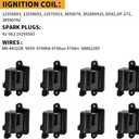 UF-271 Set of 8 12556893 Square Ignition Coil & 41-962 8 pcs Spark Plug and Red Wire Set Compatible with Chevrolet Avalanche Silverado Suburban GMC Hummer H2 Savana 1500 2500 3500 Sierra 41962