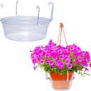 Curtis Wagner Plastics Hanging Basket Drip Pan, Clear, 12 Inch