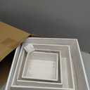 Vintage Square Wooden Cake Stands For Display, Set Of 4 Wood Cupcake Stands Risers, 12 Inches Rustic Wood Crates For Wedding Cake Display, Square Wooden Display Risers For Home Decor (Vintage White)