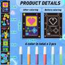 30 Sets Video Sand Art Kits for - DIY Craft Sand Painting Art Picture with 18 Colored Sands, Theme Pictures for Creative Learning, Fun Activities, and Birthday Favors