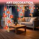 Wind Chimes for Outside, Solar Lights Outdoor Waterproof, Color Changing Cardinal Light for Yard, Outdoor, Patio, Garden Decor, Wind Mobiles Gardening Gifts for Women, Mom, Wife, Red Cardinal