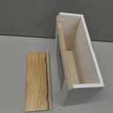 Magnetic Lint Bin for Laundry Room - Dryer Lint Bin with Lid - Wooden Lint Holder, Magnetic Lint Trash Can, Rustic Lint Box - Modern Farmhouse Laundry Room Decor, White