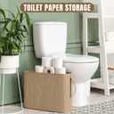 AceOrbit Bamboo Toilet Paper Storage Basket with Lid and Handle 32L Capacity 12Rolls Bathroom Toilet Paper Holder Handwoven Organizer Basket Bathroom Accessories