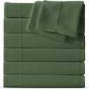 Maple&Stone King Flat Sheet 6 Pack,Premium Soft & Breathable,Brushed Microfiber Fabric,Anti-Shrinkage & Non-Fading,Bulk Flat Sheets Only King Size (Olive Green)