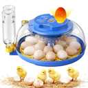 18 Egg Incubators for Hatching Eggs, 360 View with Automatic Egg Turning & Humidity Control, Built-in Egg Candler for Hatching Chicken, Duck, Goose, Quail, Ideal for Home, Classroom, Laboratory, Farm