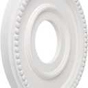 2 Pack Moldeds PU Ceiling Medallions for Light Fixtures and Ceiling Fans, 12.5" OD x 4" ID x 1-3/8 "P White (Fits Canopies up to 5-1/2")