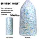 BOXIN 30lbs Shredded Memory Foam Filling for Bean Bag Filler, Soft and Convenient Pillow Stuffing Foam for Couch Cushion, Dog Bed, Chair, Arts & Crafts, Added Gel Particles (White)