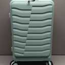 22×14×9 Airline Approved Carry On Luggage with Front Open Pocket Expandable, Spinner Wheels, ABS+PC Hardshell Small 20inch Suitcase with Protective Cover and Luggage Tag, Mint Green
