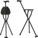 Walking Cane with Seat, Lightweight Walking Stick for Seniors, Anti-Slip Sturdy Seat Cane, While Walking and Convenience for Sitting