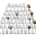 Glass Bud Vase Set of 60 - Small Vases for Flowers in Bulk - Assorted Vintage Crystal Vases for Flowers, Table Centerpieces (Clear, 60 Pcs)
