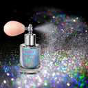 Boko Body Glitter Spray, Holographic Silver Glitter Spray for Body Face Hair Nail Clothes, Hair Glitter Body Shimmer Powder for Highlighter Makeup Festival Party Concert Rave Accessories (A-Glint-Rainbow)