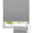 No Drill Cellular Shades for Indoor Windows, Thermal Insulating & Noise Reducing Honeycomb Blinds, Free Stop Cordless Blackout Shades, 22 x 64