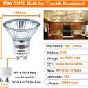 Vinaco GU10 Bulb, 6 Pack Halogen 120V 35W, Dimmable, MR16 GU10 Light Bulb with Long Lasting Lifespan, gu10+c for Track&Recessed Lighting, Gu10 Base Bulb, 35W MR16/FL/GU10, Warm White