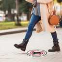 Phones Down Heads Up Stickers Vinyl 12 Inch Self-Adhesive Safety First Sign Waterproof Floor Decals for Office Warehouse 10 PCS