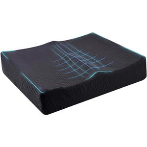 Yuwe Extra Large Seat Cushion - Memory Foam Seat Cushion, Office Chair Cushion, Ergonomic Chair, Car Seat Cushion Sciatica & Tailbone Pain Relief Cushion