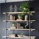 Industrial Retro Wall Mount Iron Pipe Shelf Hung Bracket Diy Storage Shelving Bookshelf (2 pcs)