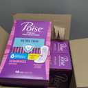 Poise Ultra Thin Incontinence Pads & Postpartum Pads for Bladder Leaks, 4 Drop Moderate Absorbency, Regular Length, 144 Count