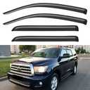Window Visors Rain Guards for 2008-2022 Toyota Sequoia, Out-Channel Window Vent Wind Deflectors Visors Shades for 08-22 Sequoia