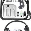 46RE 47RE 48RE A500 A518 A618 Transmission Filter Gasket Kit w/Governor Pressure Sensor Solenoid Leach 42RE 44RE, Fit for Dodge Ram 1500 2500 3500 Dakota Durango| Fit for Jeep Grand Cherokee 2000-up
