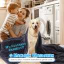 Nobleza Waterproof Dog Blanket Reversible Super Soft Warm Fluffy Sherpa Fleece Pet Blanket Pee Urine Proof Washable Couch Protector for Small Medium Dogs & Cats 32  40 Grey