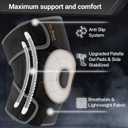 DR. BRACE ELITE Knee Brace with Side Stabilizers & Patella Gel Pads for Maximum Knee Pain Support and fast recovery for men and women-Please Check How To Size Video (X-Large, Mercury) (Black, XL)