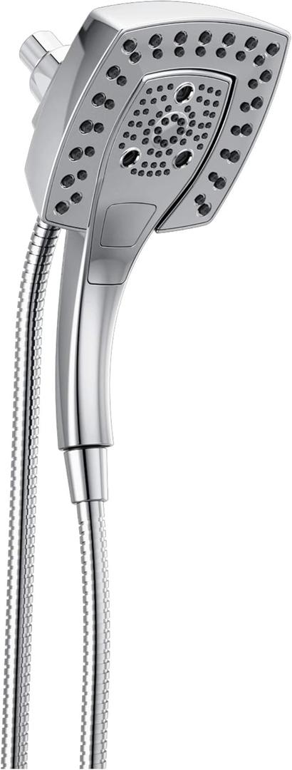 Delta Faucet 5-Spray In2ition 2-in-1 Dual Hand Held Shower Head with Hose, Magnetic Docking Handheld Shower Head, Chrome 58474-25 (Chrome)