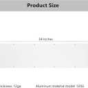 Door Kick Plate 8x34 inches Suitable for 36" Doors, 12GA (5/64 inch) Thickness Al Alloy, 8" x 34" White