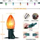 C7 Multicolor Christmas Lights Outdoor, 25FT Vintage String Lights with 27 Clear Colorful Bulbs for Patio, Garden, Porch Decor, Waterproof Connectable, Classic Incandescent Glow