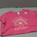 Girls Valentine's Day Birthday Rainbow T-Shirt, Pink Heather 