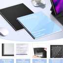 HOUYEE 100 Pack Binding Covers Set, 8.5x11 Inches, Including 50 Pcs 12 Mil Clear Binding Covers, 50 Pcs 16 Mil Sand Plastic Binding Covers
