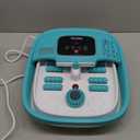 HOSPAN Collapsible Foot Spa with Heat, Bubble, Red Light, and Temperature Control, Foot Bath Massager with 8 Shiatsu Massage Rollers, Pedicure Foot Spa for Relaxation - FS01A (Sky Blue)