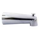 Westbrass E507D-1F-26 7" Reach Wall Mount Tub Spout with Diverter, Polished Chrome