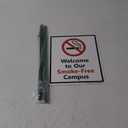 SmartSign "Welcome To Our Smoke-Free Campus" LawnBoss Sign | 10" x 12" Aluminum Sign With 3' Stake