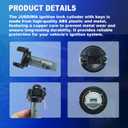 Ignition Lock Cylinder Switch Fits for Cadillac Escalade Chevy Blazer Express Tahoe C/K Savana Jimmy Yukon 1998-2002 (with Keys), Replaces# 924-893 26049532