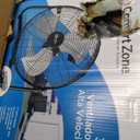 Comfort Zone Cradle Floor Fan, Electric, High-Velocity,180 Degree Adjustable Tilt, 14 inch, 3 Speed, Carry Handle, Rubber Feet, Metal, Airflow 21 ft/sec, Ideal for Garage or Workshop, CZHV14B