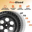 RC Station 12mm Hex RC Wheels and Tires for Hyper Go H16BM H14BM Tires and Wheels 1/14 1/16 with Foam Inserts for Traxxas Wltoys 144001 etc 1/18 RC Car Street Tires Wheels Preglued