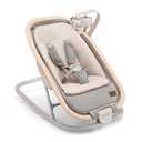 Gromast 2-in-1 Baby Bouncer Seat for Infants, Portable Baby Rocker with 3 Adjustable Backrest Positions & Travel Bag - Light Gray
