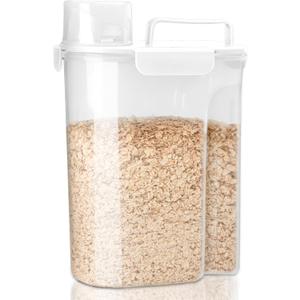 Komzon Rice Container, Airtight Rice Storage Container 10lb, Cereal Containers Storage, BPA Free Food Dispenser with Pouring Spout Handle for Flour Pasta Grain, Pet Dog Cat Bird Food Storage Container