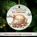 4 x Coffee Cup Christmas Ornament 2025 - Funny Latte Ornaments for Christmas Tree, Coffee Ornaments for Women Men, for Friends Coworkers Neighbors