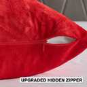 FUTEI Pack of 2 Velvet Throw Pillow Covers 18x18 Inch, Red