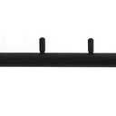 Folding Wall Mounted Clothes Hanger Rack with Swing Arm Stainless Steel Heavy Duty Coat Hook for Bathroom, Bedroom, Laundry Room - Black