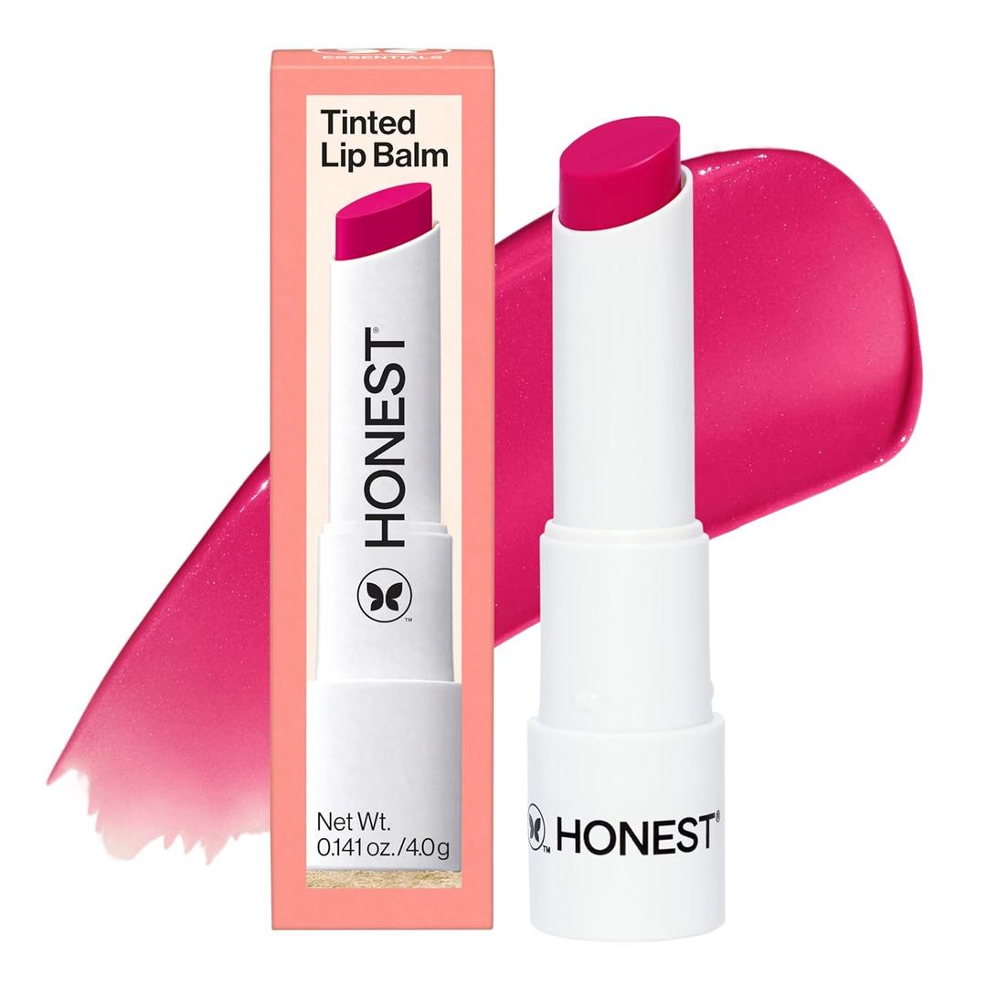 Honest Beauty Moisturizing Vegan Tinted Lip Balm, Antioxidant-Rich Acai Extracts, Avocado Oil, Paraben-Free Cruelty-Free, Dragon Fruit