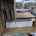 Lexicon Counter Height Stools Set of 2-Solid Wood Frame 360 Swivel Wooden Stools, Foot Rest, X Back, Wide Seat, Distressed Farmhouse Easy to Clean Finish, 24" SH, Antique White/Grey