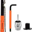 Oumers Bike Cassette Removal Tool, Cassette Freewheel Removal Tool with Chain Whip and Auxiliary Wrench Bicycle Cassette Lock Ring Extractor, Freewheel Remover Wrench Sprocket Remover