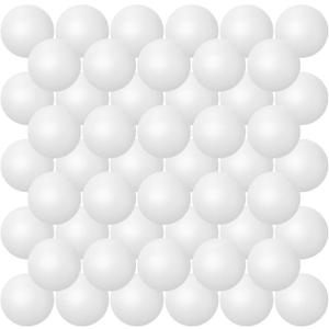 Hanaive 100 Pack Table Tennis Balls Multi Colored 40mm Plastic Balls Bulk Washable Small Game for Carnival Pool Games, Party Decoration Pet Toy (White)