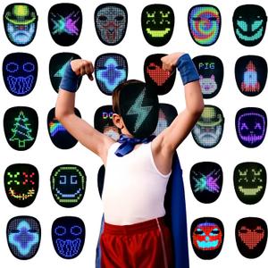 Depointer Life Kids Led Mask with Gesture Sensing LED Lighted Face Mask for Costume Cosplay Party Masquerade, Ages 3-10
