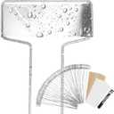 25PCS Zinc Metal Plant Tags Plant Labels with 50Pcs Labels, Rainproof PET Film & Permanent Pen, 10" Weatherproof Banner Garden Markers, Marking Protection Seedling Signs Nursery Tags