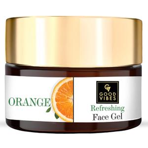 Good Vibes Orange Refreshing Face Gel | Hydrating Anti Aging Face Moisturizer | Lightweight Cream Formula For All Skin Types | No Parabens & Sulfates 3.53 Oz (100g)